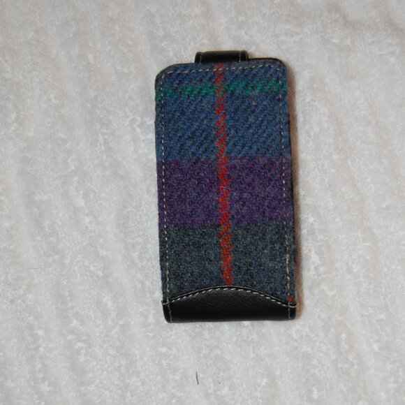 Harris Tweed Hand Woven in the Outer Hebrides Small Case W/Snap Closure - Picture 5 of 9